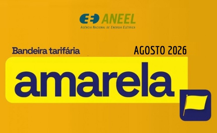 Bandeira tarifária continuará amarela em agosto