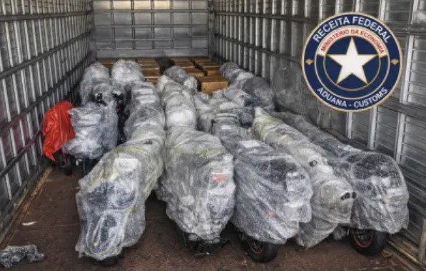 Em Mundo Novo, Receita Federal apreende 17 motos elétricas trazidas do Paraguai