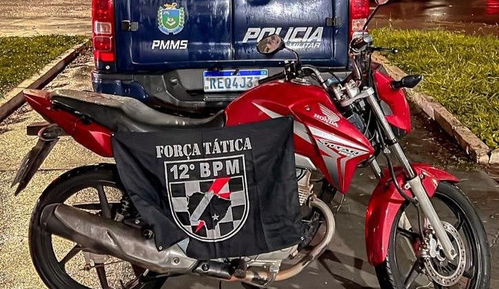 Força Tática de Naviraí recupera moto roubada em Ivinhema