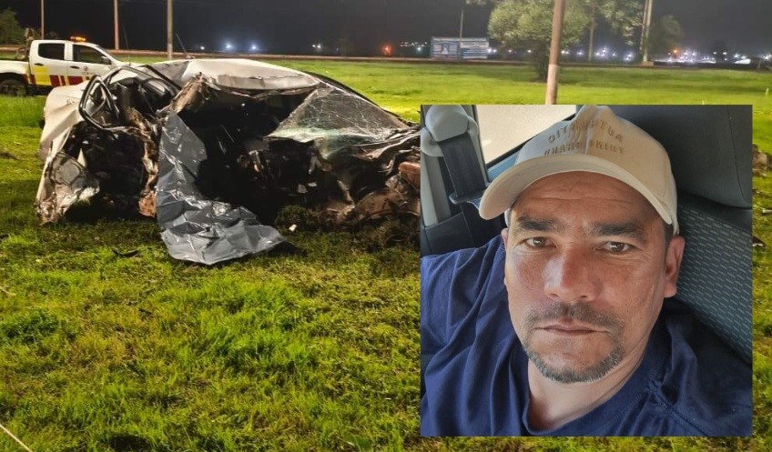 Motorista morre ao atingir árvore em rotatória de acesso à BR-163