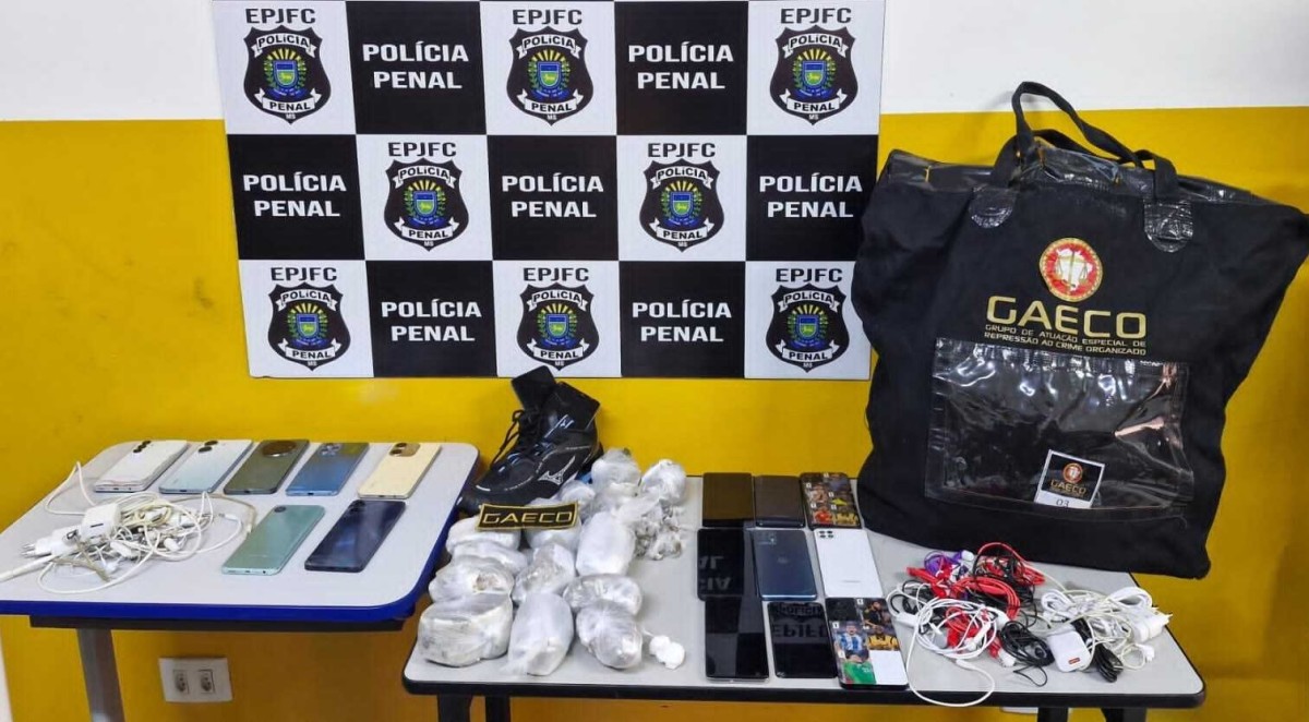 Megaoperação do Gaeco contra o PCC apreende celulares e maconha na Máxima