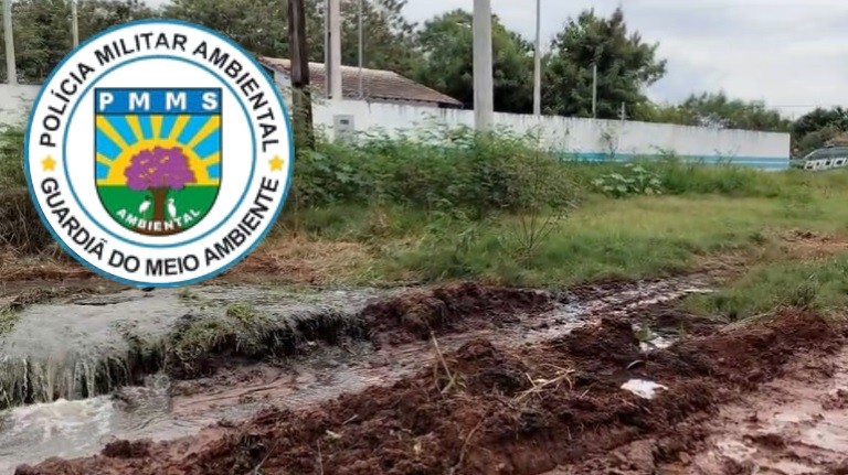 Em Naviraí, empresa ambiental é multada em R$ 4,4 milhões por vazamento de esgoto no Córrego do Touro