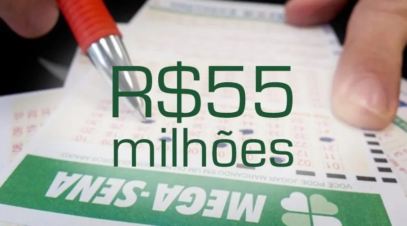 Concurso 2.971: Mega-Sena acumula e prêmio chega a R$ 55 milhões