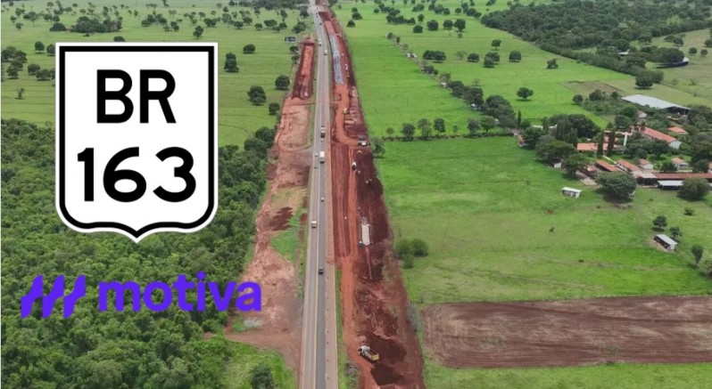 Duplicação da BR-163 chega à fase de pavimentação na região da Capital