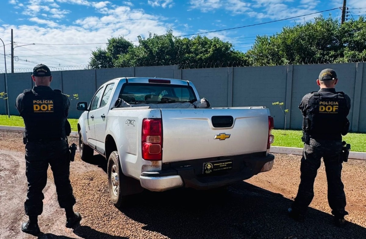 DOF recupera caminhonete furtada em Eldorado após perseguição em Iguatemi