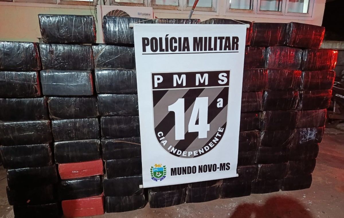 PM apreende mais de 1,6 tonelada de maconha em Mundo Novo