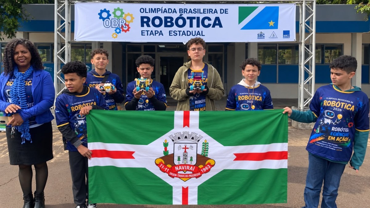 Alunos da Rede Municipal de Ensino de Naviraí conquistam prêmio de robótica pelo segundo ano consecutivo