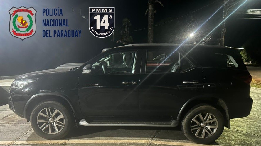 Polícia Nacional do Paraguai recupera Toyota SW4 furtada em Mundo Novo