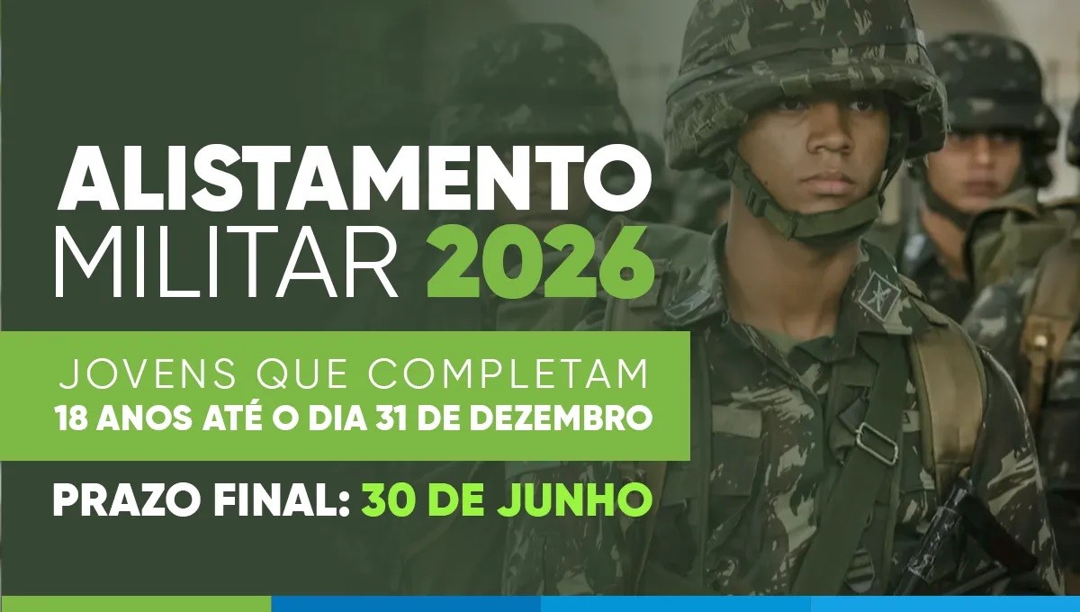 Alistamento Militar de 2026 termina em 30 de junho